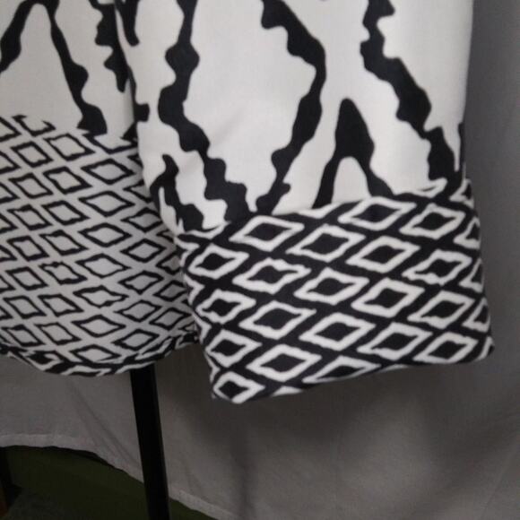 Reversible Graphic Tribal Print Blazer Button Front Jacket Boxy Fit Button Down - Picture 4 of 10